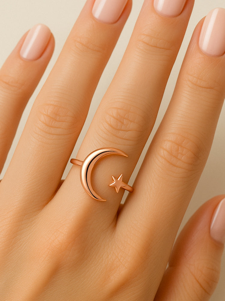 Anillo Moon Star Rosa