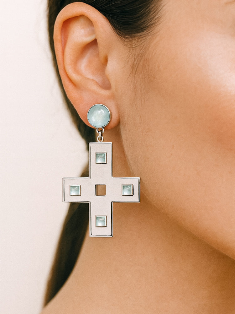 Pendientes Atenea Silver