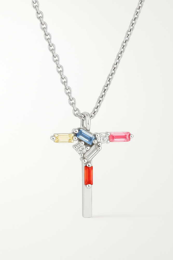 Collar Letra T Silver