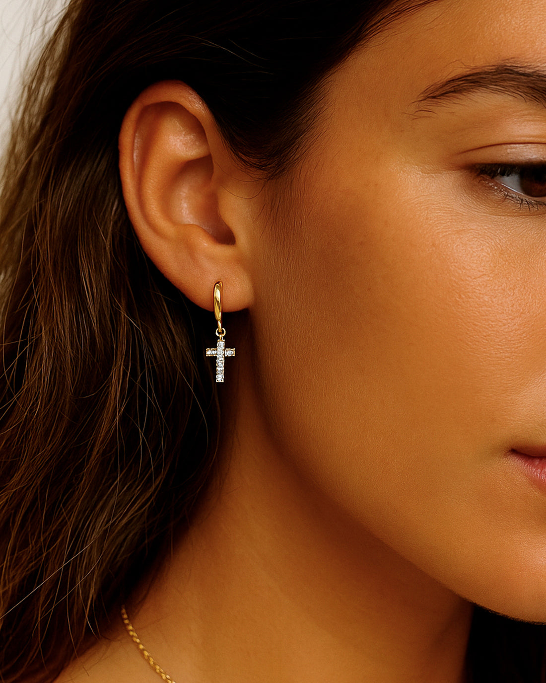 Pendiente Cross Clear