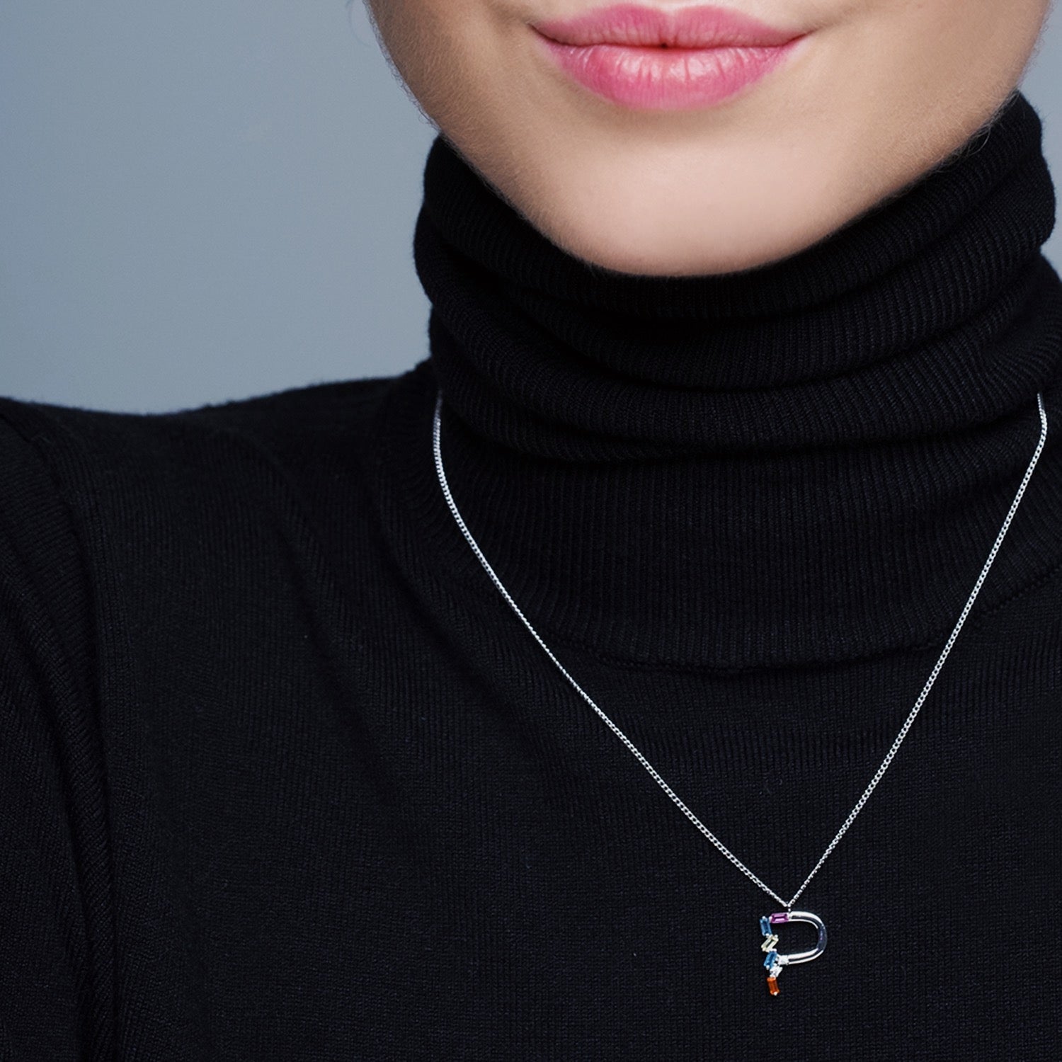 Collar Letra P Silver