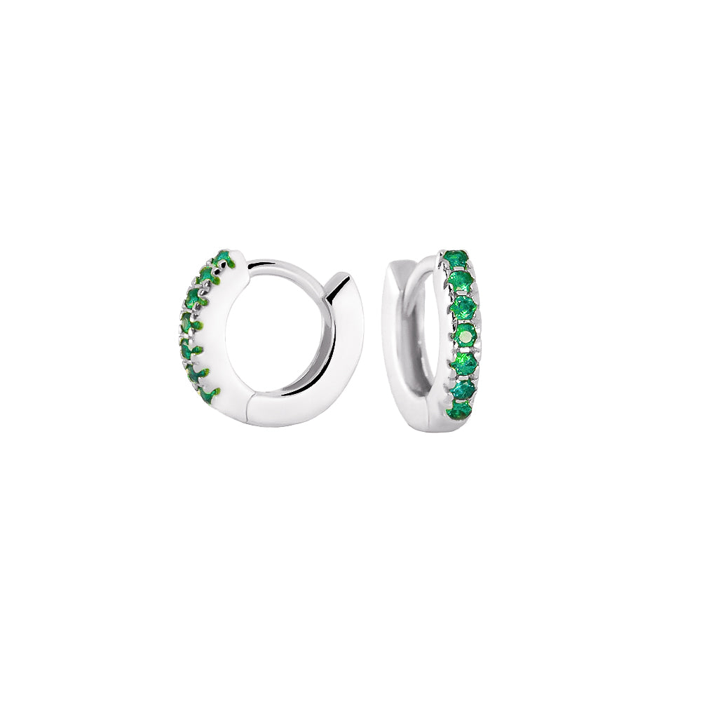 Pendientes Hale Bopp Emerald Silver