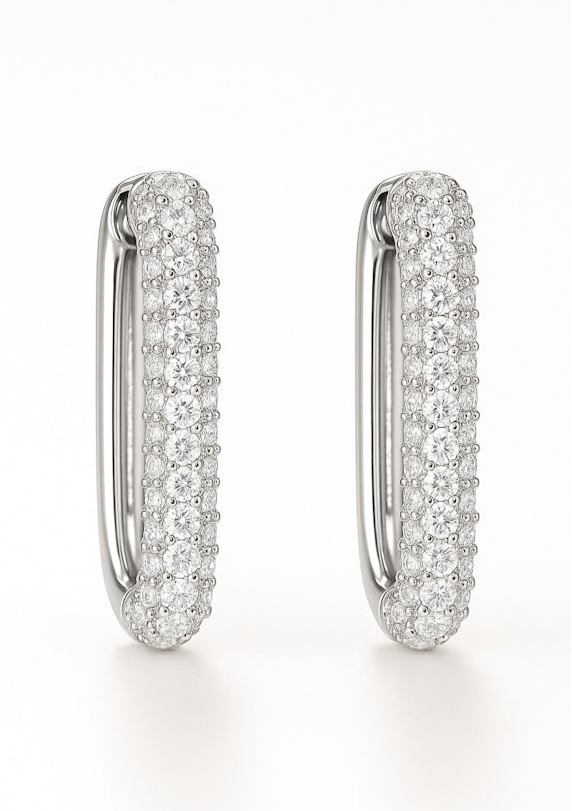 Pendientes Sugar Clear-Silver