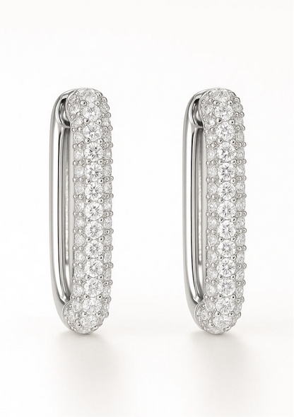 Pendientes Sugar Clear-Silver