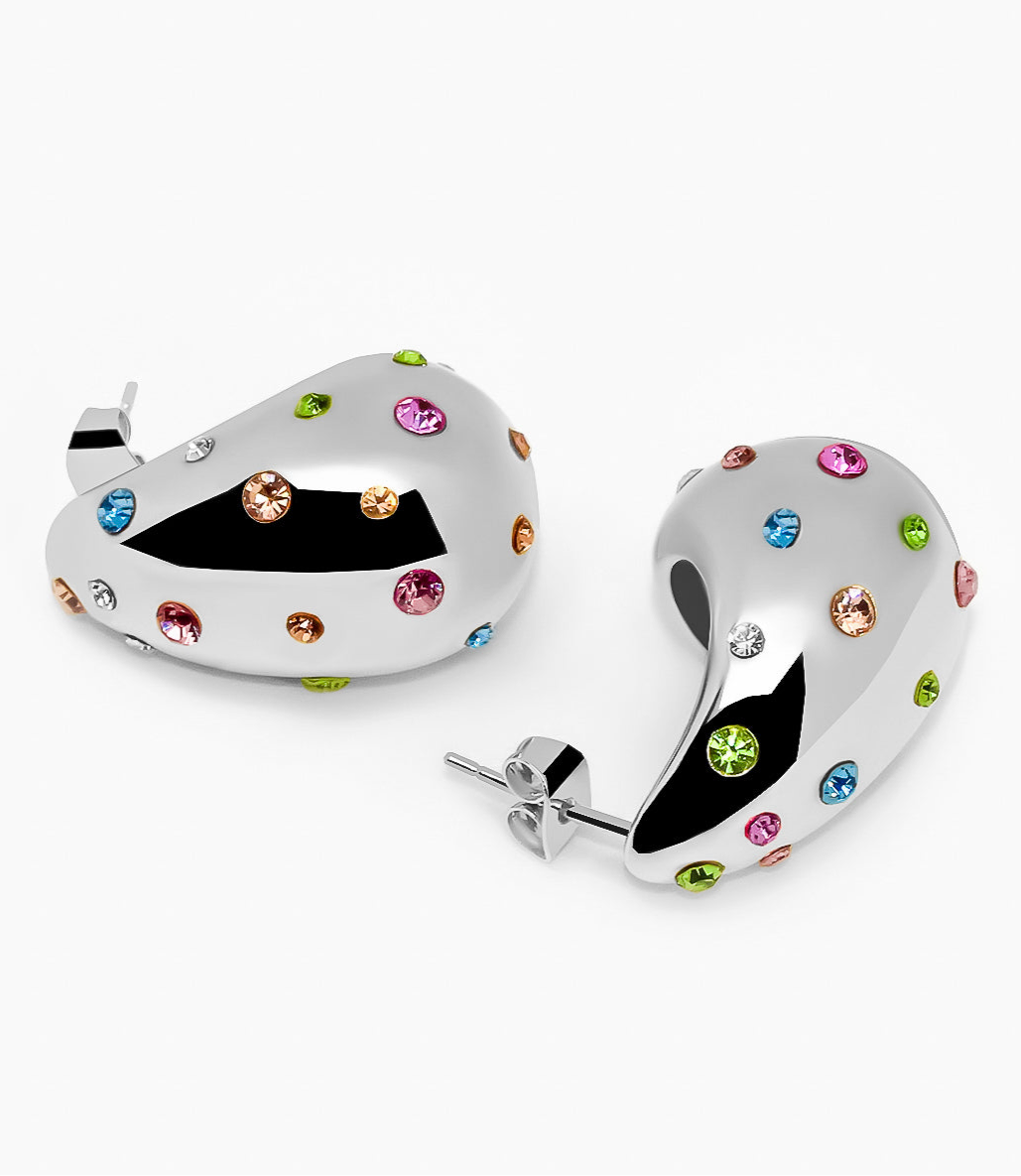 Pendientes Drop Multicolor Silver