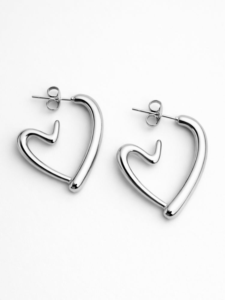 Pendientes Cor Silver