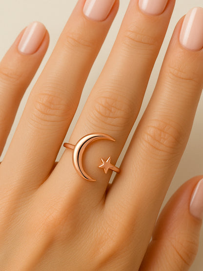 Anillo Moon Star Rosa