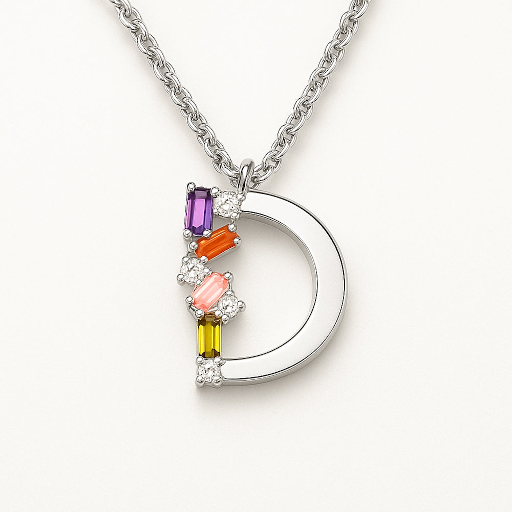 Collar Letra D Silver