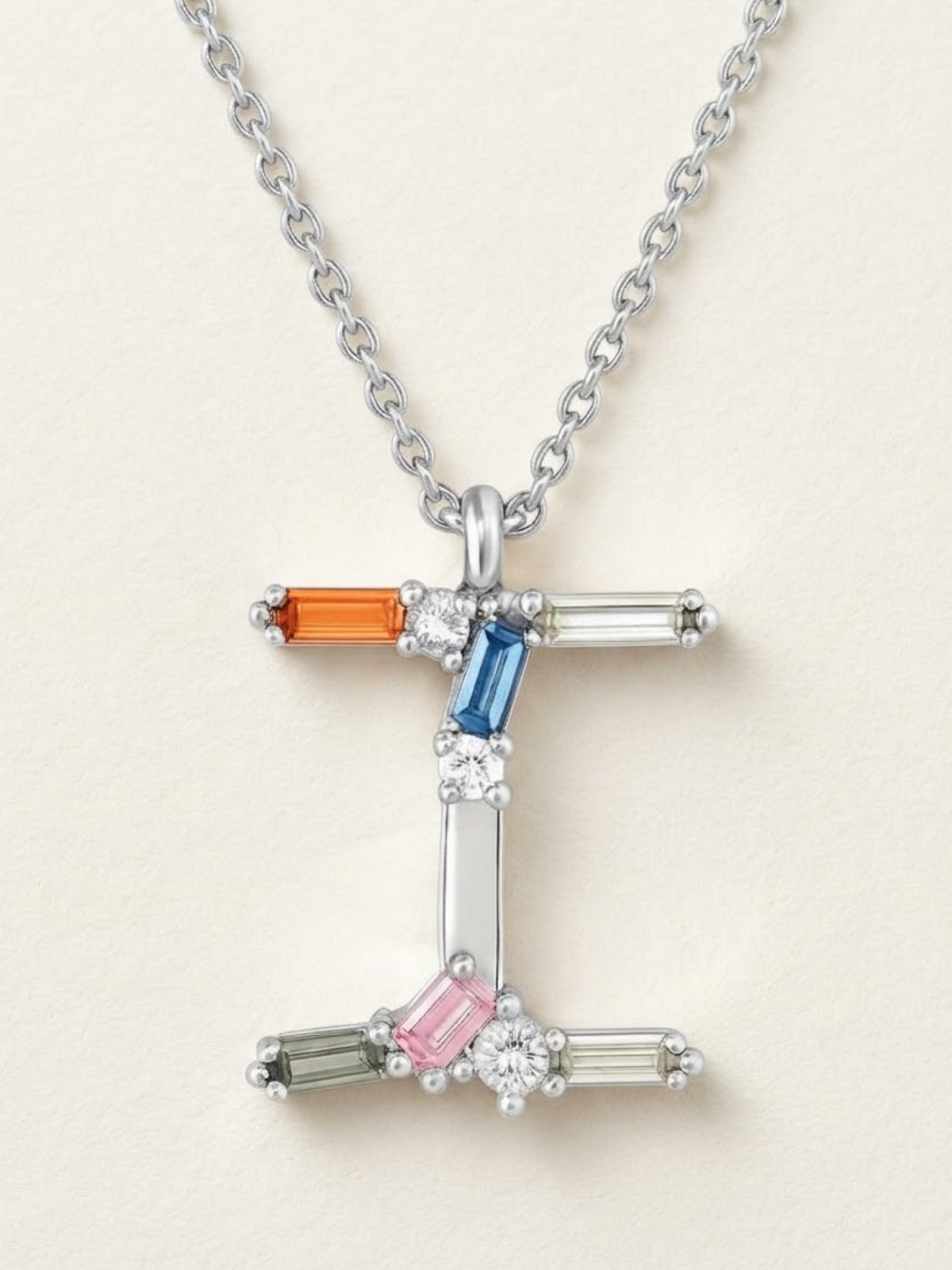 Collar Letra I Silver