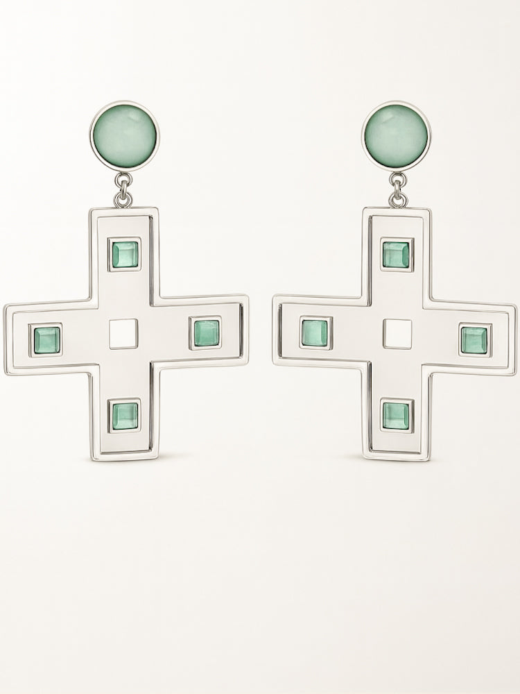 Pendientes Atenea Silver