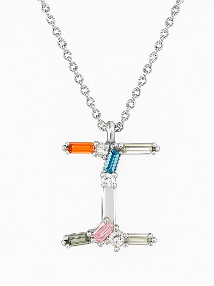 Collar Letra I Silver