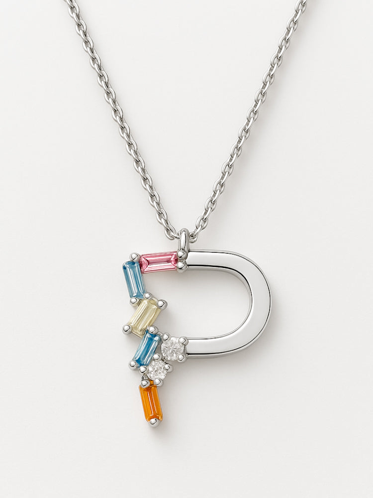 Collar Letra P Silver