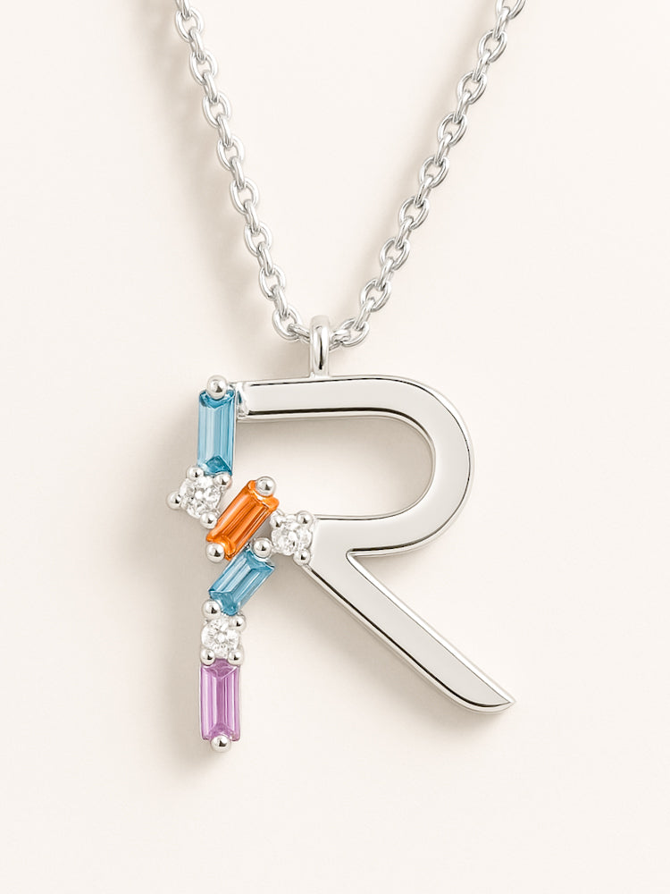 Collar Letra R Silver – LOWLITA&U