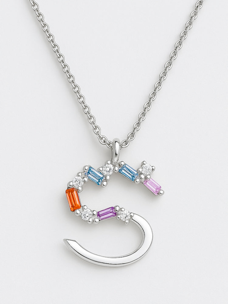Collar Letra S Plata
