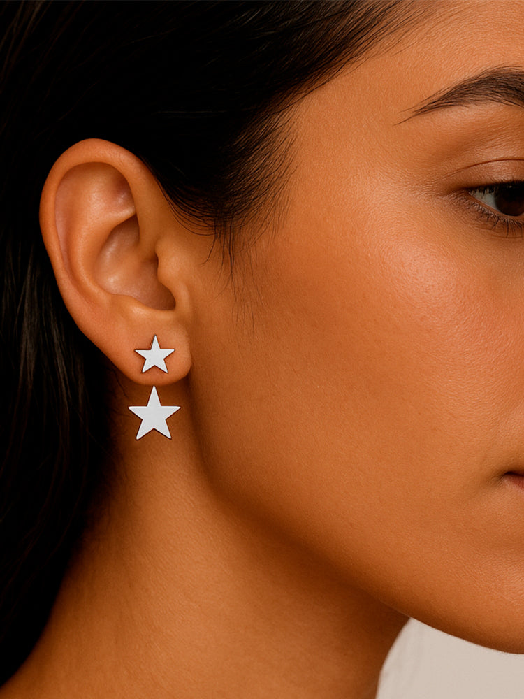Pendientes Two Stars Silver