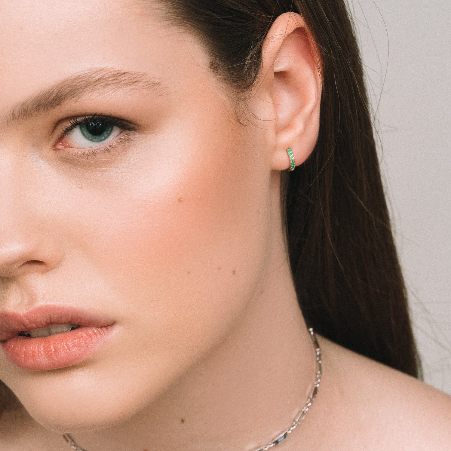 Pendientes Hale Bopp Emerald Silver