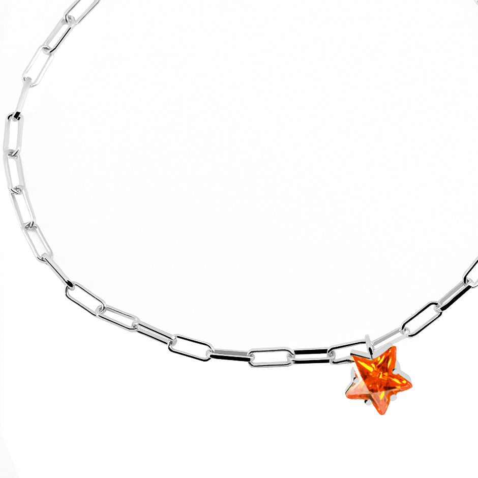 Pulsera Helena Orange Silver